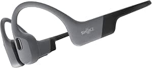 SHOKZ OpenSwim Pro Bone Conduction Sports Headphones, IP68 Waterproof Open-Ear Wireless Earphones with Bluetooth 5.4, 32GB of MP3 Storage, Noise Cancelling Mics, 9h Playtime for Running, Swimming-Grey
