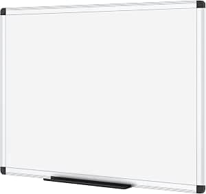 VIZ-PRO Magnetic Whiteboard Dry Erase Board, 36 x 24 Inches White Board, Silver Aluminium Frame