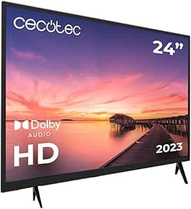 Cecotec TV 0 Series 0024, 24 Inch Screen, HD, Optimal Image and Video Resolution, Dolby System, Flash Memory, HDMI/USB Port, Remote Control, Class E, DVB_T/T2/C/S/S/S2 Decoders