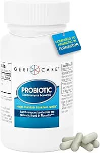 GeriCare Ultimate Probiotic and Digestive Health Supplement - Complete Gut Repair, Seed Probiotics, and Florastor Probiotic Formula. Probiotics for Women and Men Lactose & Gluten-Free - 50 Capsules.