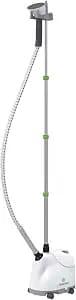 Steamfast SF-407 Canister Fabric Steamer, With Telescopic Pole and Fabric Brush, 45 Second Heat Up Time, Chemical-Free Steam, Clothes Hook, Fabric Brush, 40-Ounce Water Tank, White