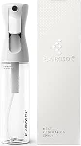 FLAIROSOL New Generation 1ml Precision Spray Hair Spray Pet Grooming Spray 300ml Ultra Fine Mist Spray (Transparent Lacon, Black Print)