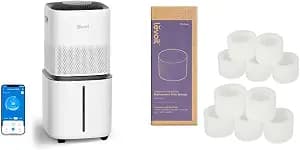 LEVOIT 6000S Smart Whole House Humidifiers, 6 Gal, 72-Hour, for 3000ft2, 10 Replacement Filters, Evaporative Tech, Quiet Sleep Mode