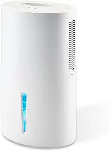Dehumidifier for Home with Colorful Light Auto Shut Off Protection Ideal for Bedroom and Basement 2 Working Modes Daytime and Nighttime Efficient Moisture Removal System