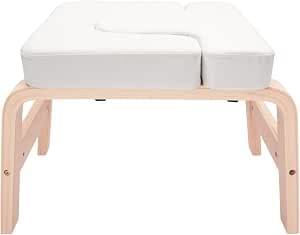 Yoga Bench, Headrest, Inversion Stool with Removable T-Shaped Block, 200kg Load Capacity for Family Gym