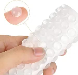 200PCS Cabinet Bumpers Clear Rubber Bumpers Self Adhesive, Soft Close Cabinet Door Bumper Dots, Sound Dampening Cupboard Door Bumpers Pads for Kitchen Drawers, Picture Frames, Furniture
