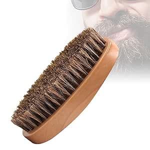 Solid Wood Beard Brush Boar Bristle Brush Premium Wave Brush Boar Bristles Brush for Firm Bristles for Taming and Softening Your Facial Hair