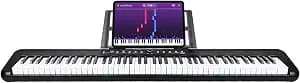 88 Key Digital Piano, Semi Weighted Electronic Keyboard Piano with Music Stand, Power Supply, Bluetooth, MIDI, for Beginner Professional at Home, Stage
