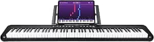 88 Key Digital Piano, Semi Weighted Electronic Keyboard Piano with Music Stand, Power Supply, Bluetooth, MIDI, for Beginner Professional at Home, Stage