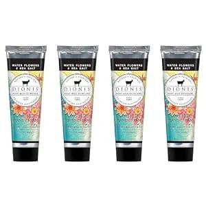 Dionis Goat Milk Hand Cream Water Flowers & Sea Salt 1 oz (Pack of 4)