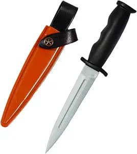 zonzxcv Rubber Dagger Prop Knife Harmless Safe Fake Knife Brown Scabbard Length 10 InchA (Brown)