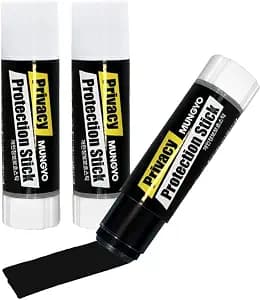 MUNGYO Identity Theft Protector Privacy Protection Stick, 3 Count Privacy Protecting Blackout Marker, Redacting Pen, Private Information Protector Stick, Roll-on Black Marker Pen on Any Surface.