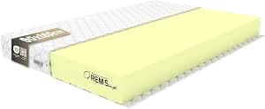Mattress 90 x 180 cm Height 10 cm Hardness 3 (H3) Made of Elastic Polyurethane Foam with Comfort Foam and Three-Layer Membrane Cover, Mattress for Children, Adults Oeko-Tex Certified Quality Standard