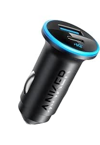 Anker 323 USB-C Car Charger Adapter, 52.5W Cigarette Lighter Charger with 30W PowerIQ 3.0 Fast Charging for iPhone 17/16/15/14/13/12 Series, Galaxy S25/24, Pixel