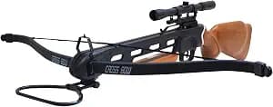 Cobra Bows 150 Lbs Wood Crossbow with Scope and Pack of Metal Arrows