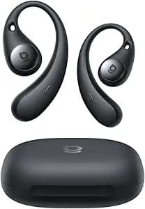Baseus Eli Sport 2 Open-Ear Headphones Wireless Earbuds,Secure Earhook Sport Design,Ultra-Comfort,4-Mic Clear Calls, IP57 Waterproof,45H Play, Bluetooth 6.0 Earhook Fit Running Workout Gym -Black