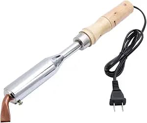 Junlucki Soldering Iron Wood Handle, Environmental Good Electrical Conductivity Soldering Gun, Hospital for Home Use(200W)