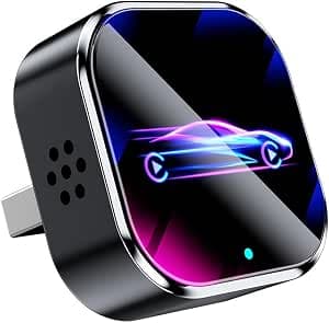 Adaptateur sans Fil CarPlay & Android Auto 2-en-1 pour Lynk&Co 01 2021 2022 2023, Mini Dongle USB Plug & Play pour Conversion Filaire vers sans Fil,Black