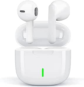 Wireless Bluetooth Headphones, Bluetooth 5.3 In-Ear Headphones with 4 ENC Noise Cancelling Mic, 50H Hi-Fi Stereo Sound Touch Control, IP7 Waterproof Sport Earphone for iPhone Android Galaxy