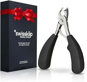 Swissker by Swissklip Heavy Duty Toenail Clippers for Men and Women – Professional Ergonomic Large Toe Nail Cutter & Trimmer for Thick Nails Seniors, Long Handle Toe Nail Clipper