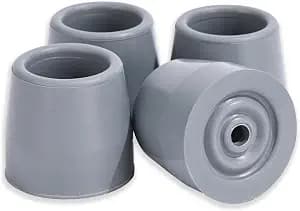 ANCKNE 4 Pack Walker Tips 1 1/8 inch Universal Walker Accessories Replacement Rubber Tips for Walkers, Commodes, Shower Chairs and More, Skid-Resistant Traction and Easy Installation