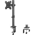 FORGING MOUNT Heavy Duty Single Monitor Arm Stand Fits 17-42" Computer Screen, Adjustable Gas Spring Desk Mount Holds up to 33lbs, Full Motion with Clamp/Grommet Base, VESA Mount 75x75/100x100