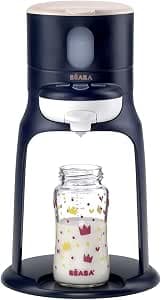 BÉABA, Baby Bottle Warmer / Small Pots, Instant Temperature Water Dispenser, Quick, Bain Marie Function, 2 Temperatures, Removable, Bib'Expresso, Midnight Blue
