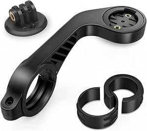 TUSITA Bicycle Mount Compatible with Garmin Edge GPS Bicycle Computer, XOSS G/G+, iGPSPORT GPS - Bicycle Handlebar Mount 25.4 mm 31.8 mm Bicycle Headlight Cameras Holder Out Front Bike Mount