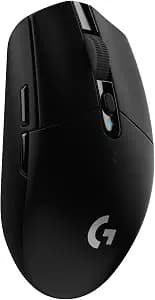Logitech G305 Lightspeed Wireless Gaming Mouse, Hero Sensor, 12,000 DPI, Lightweight, 6 Programmable Buttons, 250h Battery, On-Board Memory, Compatible with PC, Mac - Black