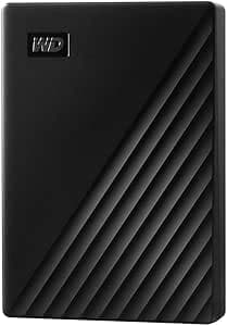 Western Digital WD My Passport External Hard Drive, 5 TB Portable Storage, Slim Design, WD Discovery Software, Auto Backup, Password Protection, Black, Also Compatible with PC, Xbox And PS4
