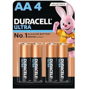 Duracell Ultra Alkaline AA Battery, 4 Pieces