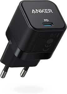 Anker PowerPort III 20W USB-C Power Supply Charging Cube Quick Charging Option, Compatible with iPhone 13 / 13 Mini / 13 Pro / 13 Pro Max / 12, Galaxy, Pixel 4 / 3, iPad / iPad Mini, Black (Charging Cable Not Included) )