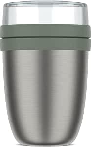 Mepal - Ellipse Thermal Container - Thermal Lunch Pot - Practical Yoghurt Cup & Soup Cup to Take Away - 6-8 Hours Hot & Cold for 12 Hours - 500 + 200 ml - Nordic sage