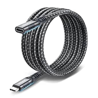 aceyoon 240W USB C Extension Cable 2m (3.2/20Gbps) QC 3.0 Fast Charge 4K 60Hz USB C Male to Female Extension Cable Compatible with MacBook, for iPad Pro, Galaxy S24/S23