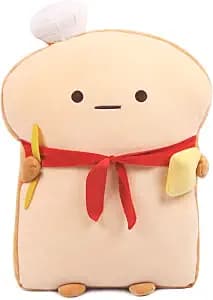 Toast Bread Pillow Funny Food Plush Toy Pillows Small Cute Stuffed Plush Sofa Pillow (Toast, Brown)