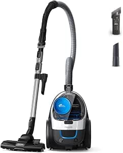 Philips PowerPro Compact Vacuum Cleaner - Lightweight, Bagless, 900W Suction Power, TriActive Nozzle for Hard Floors and Carpet, Allergy H13 HEPA Filter, PowerCyclone 5 Technology (FC9332/09)