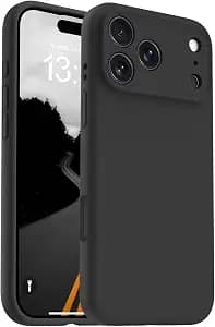 OTOFLY Magnetic for iPhone 17 Pro Case,Compatible with Magsafe,Classic Liquid Silicone Mobile Phone Case,Integrated Camera Control Button,Anti-Scratch Microfiber Lining, Black