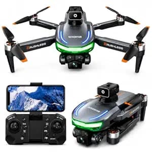 Drone with Dual 4K Camera for Adults | WiFi FPV RC Quadcopter with Camera | Live Video, Altitude Hold, 360° Flip, Headless Mode, One Key Takeoff & Carry Case for Kids and Adults (Silver)