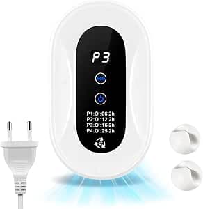 Ozone Generator Air Purifier,Air Purifier with Negative Ions,Home Deodorizing Ozone Sterilizer For Bathroom,with New House,with Cable Organizer,White
