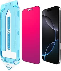 EGKimBa for iPhone 17 Pro Max Privacy Screen Protector, Gradient Color Tempered Glass, Bubble Free, Easy Installation, Auto Dust-Elimination, Anti Blue Light