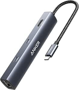 Anker 6-in-1 USB C Hub with Ethernet, USB C to 4K HDMI Multiport Adapter, 1Gbps Ethernet, 65W Power Delivery, 1xUSB-C & 2xUSB-A Ports for MacBook Air, iPad Pro, XPS, Home Office and More