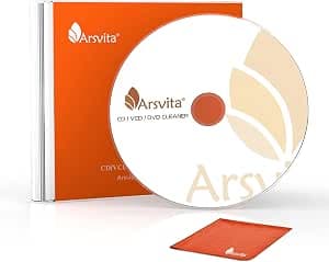 Arsvita CD Laser Lens Cleaner Disc Cleaning Set for CD/VCD/DVD Player, Safe and Effective