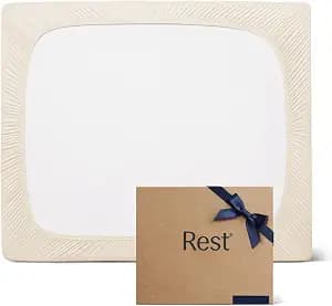 REST® Evercool®+ Fitted Sheet, King Size, Snow Ivory, 15" Deep (up to 18’’), Breathable Bedding for Hot Sleeper and Night Sweats, Bed Sheet with Ionic+ Self-Cleaning Silver Yarn for Sensitive Skin