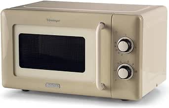 Ariete 3960 Vintage Microwave, 800W, 20L Capacity, 3 Functions, 6 Cooking Levels, Timer, Beige
