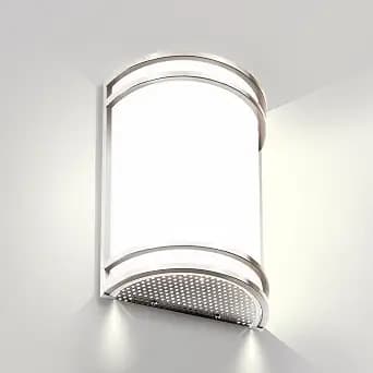 Indoor Wall Sconce, Half Cylinder Wall Light Fixture, 3000K 4000K 5000K Color Temperature Adjustable, Dimmable LED Modern Wall Light for Hallway Bedroom Living Room, Brushed Nickel