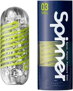 TENGA Spinner 03SHELL Men's Reusable Spiral Motion Pleasure Gear, 1 Count
