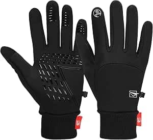 Cevapro Fahrradhandschuhe Warme Winterhandschuhe wasserdichte Touchscreenhandschuhe Winddichte Laufhandschuhe rutschfeste