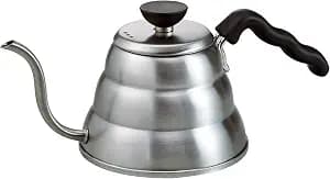 Hario V60 "Buono" Drip Kettle Stovetop Gooseneck Coffee Kettle 1.0L, Stainless Steel,Silver