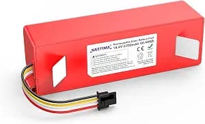 NASTIMA 14.4V 6700mAh 96.48Wh Li-ion Battery Compatible with Xiaomi Roborock S50 S51 S52 S53 S55 S502 S5 Max S6; T6 61 65 Full Series, Mijia 1st and 2nd Generation Replacement Battery with BMS