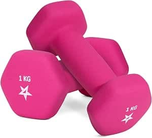 Yes4All Neopren Hanteln Set Gewichte, 2er-Sets, 1kg, 1.5kg, 2kg, 3kg, 4kg, 5kg, Dumbbells Set für Krafttraining Yoga Pilate